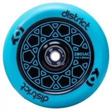 Комплект колес для самоката District Zodiac Wheel 110x24mm Sky Blue/Black (2шт)